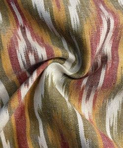 Ikat resist-dyed warp yarns